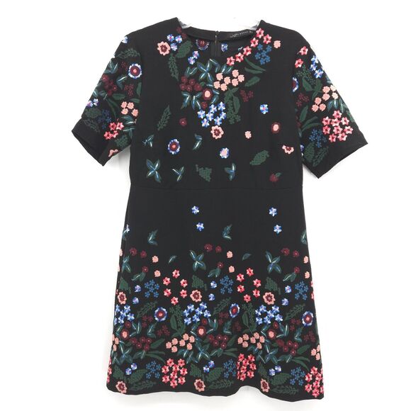 Zara mini dress floral embroidery Size L - Picture 2 of 11